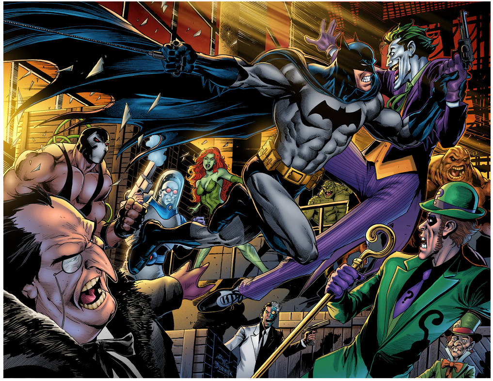 Batman Reverse Colors Batman vs villains COLORS sample by AdrielDallaVecchia on DeviantArt
