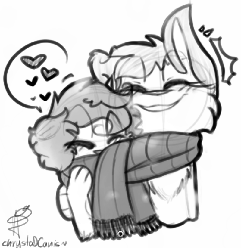 cuddles and snuggles this is just a doodle