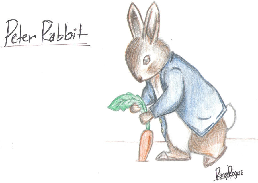 Drawn Rabbit Peter Peter Rabbit by Rhuen on DeviantArt