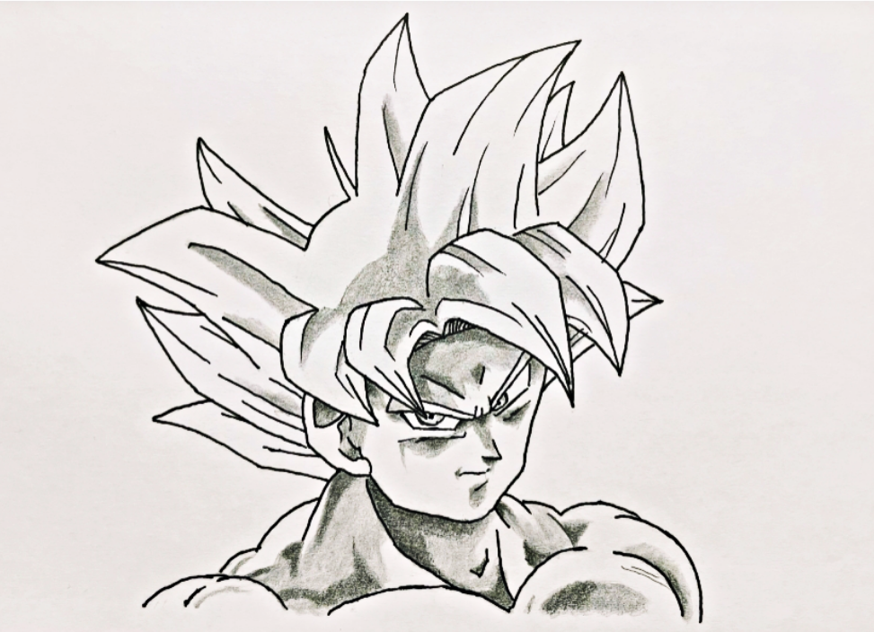 Goku ultra instinct cartoonized (fast drawing 6h) by Metal-Inu on DeviantArt