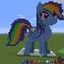 I made Rainbow Dash in Minecraft!