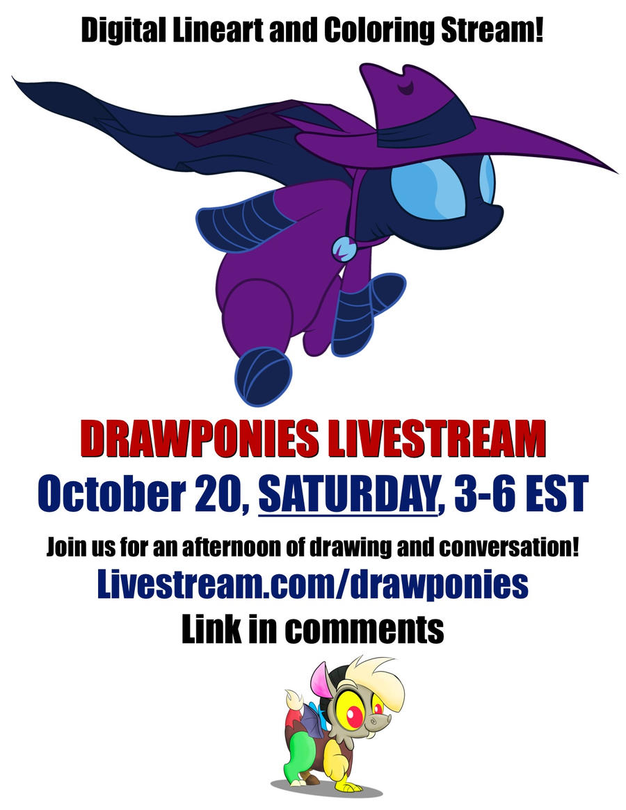 Livestream SATURDAY October 20 from 3 to 6 pm EST