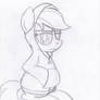 Rainbow Dash in a Hoodie Redux (Sketch)