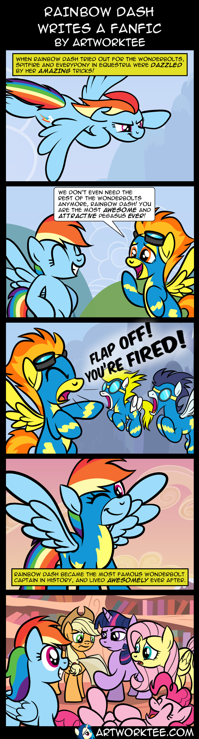 Comic: Rainbow Dash Writes a Fanfic