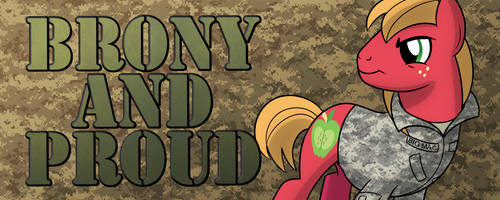 Brony and Proud Military Design by artwork-tee