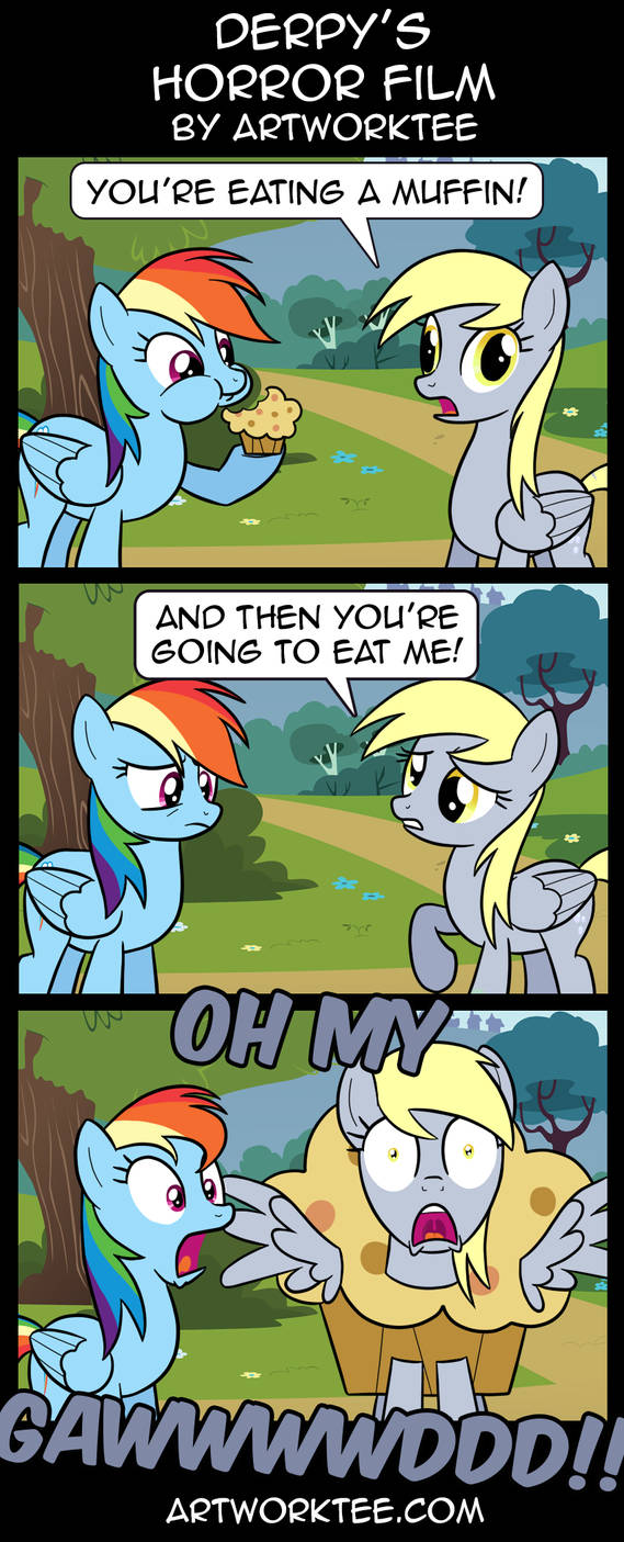 Comic: Derpy's Horror Film by artwork-tee