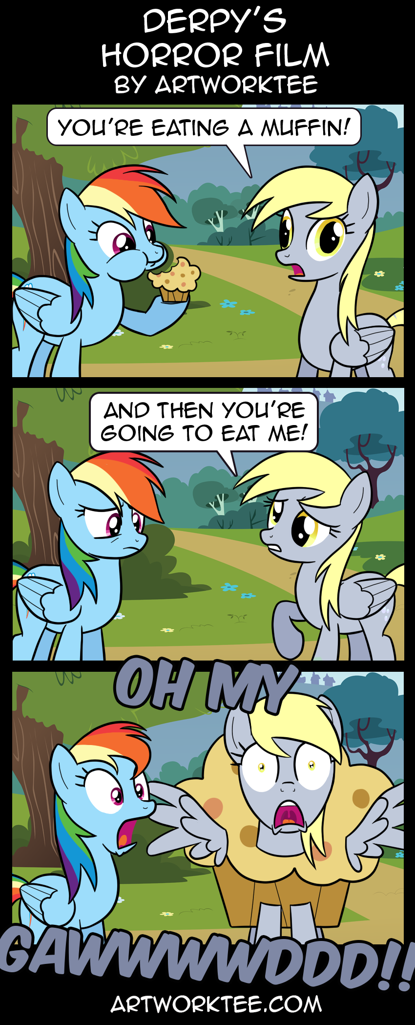 Comic: Derpy's Horror Film by artwork-tee