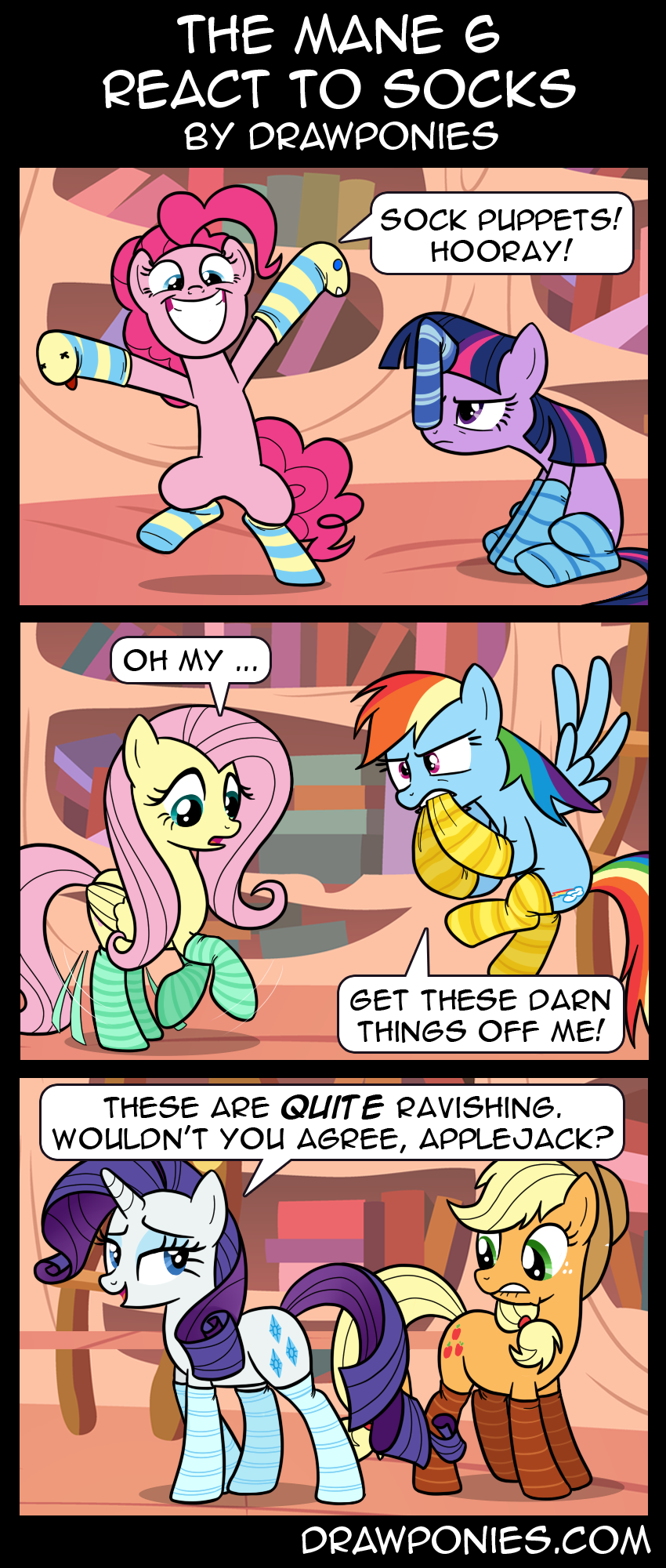 Comic: Mane 6 React To Socks (With Dialogue)