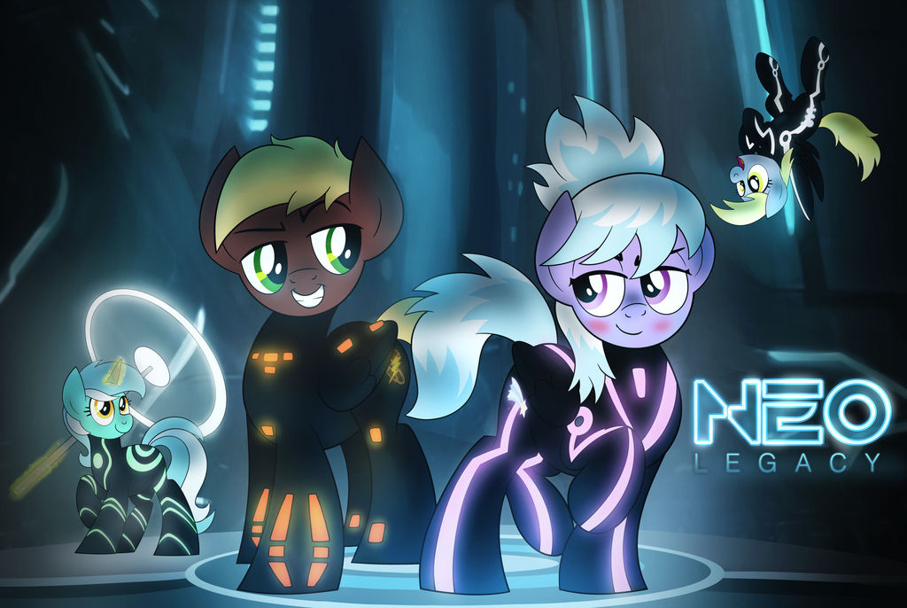 Mlp Tron Deviantart Tron Ponies Commission by theairevolution on DeviantArt