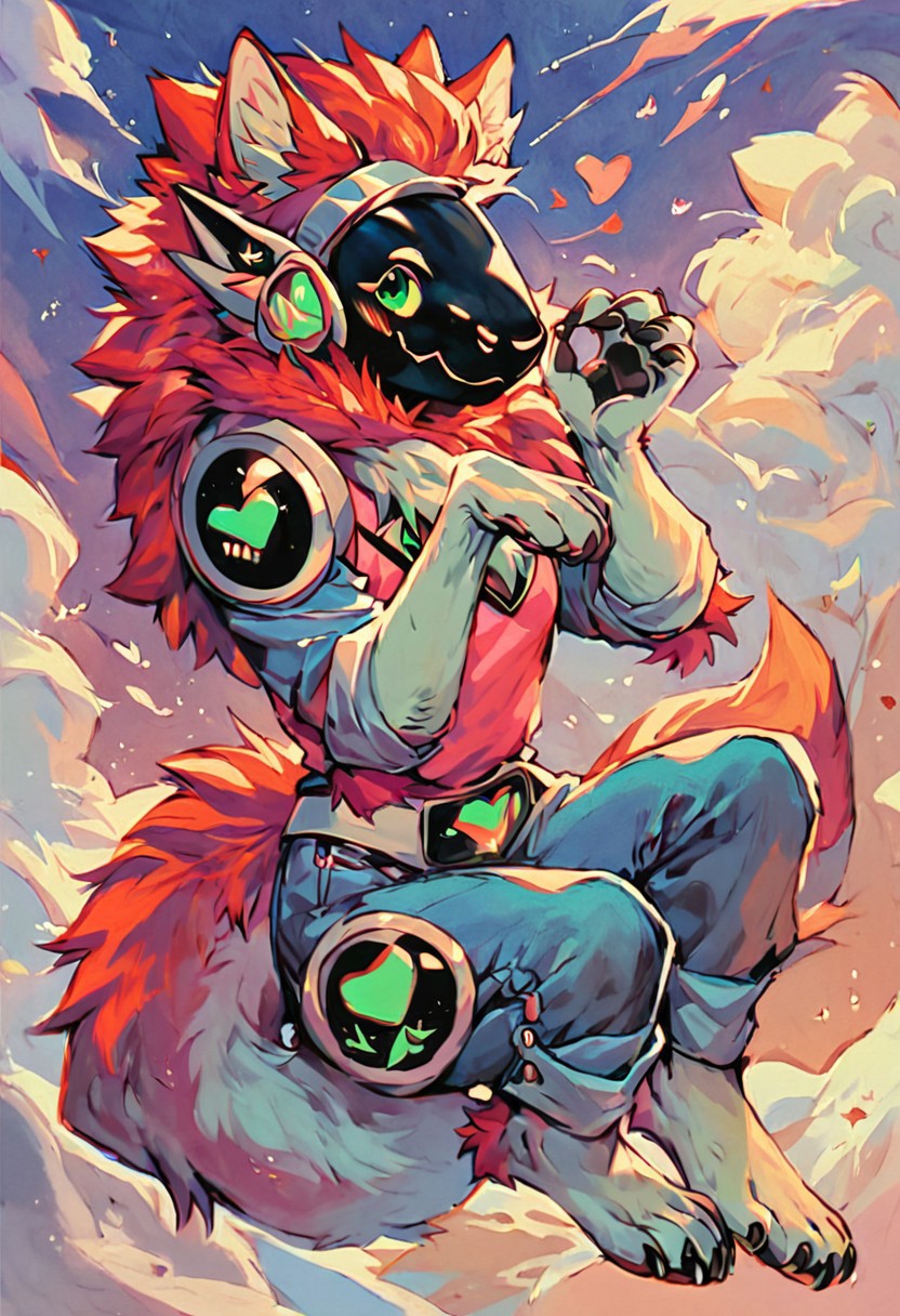 Meet Sparky the Protogen!