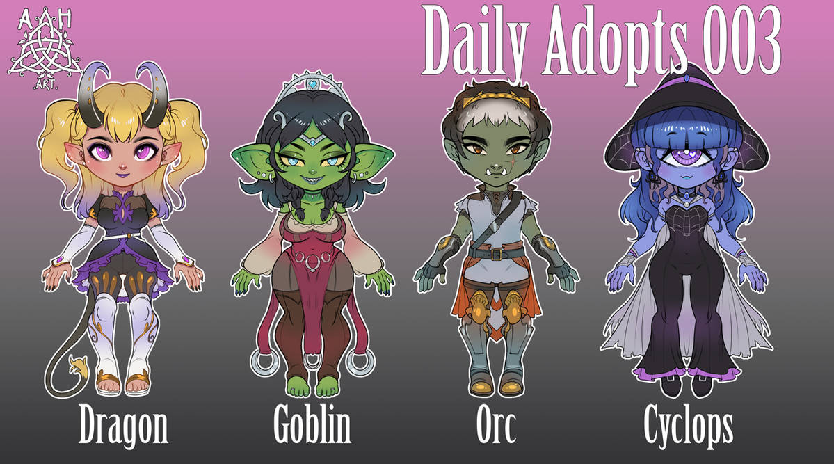 Daily Adopts - 003 CLOSED by AmberHarrisArt on DeviantArt