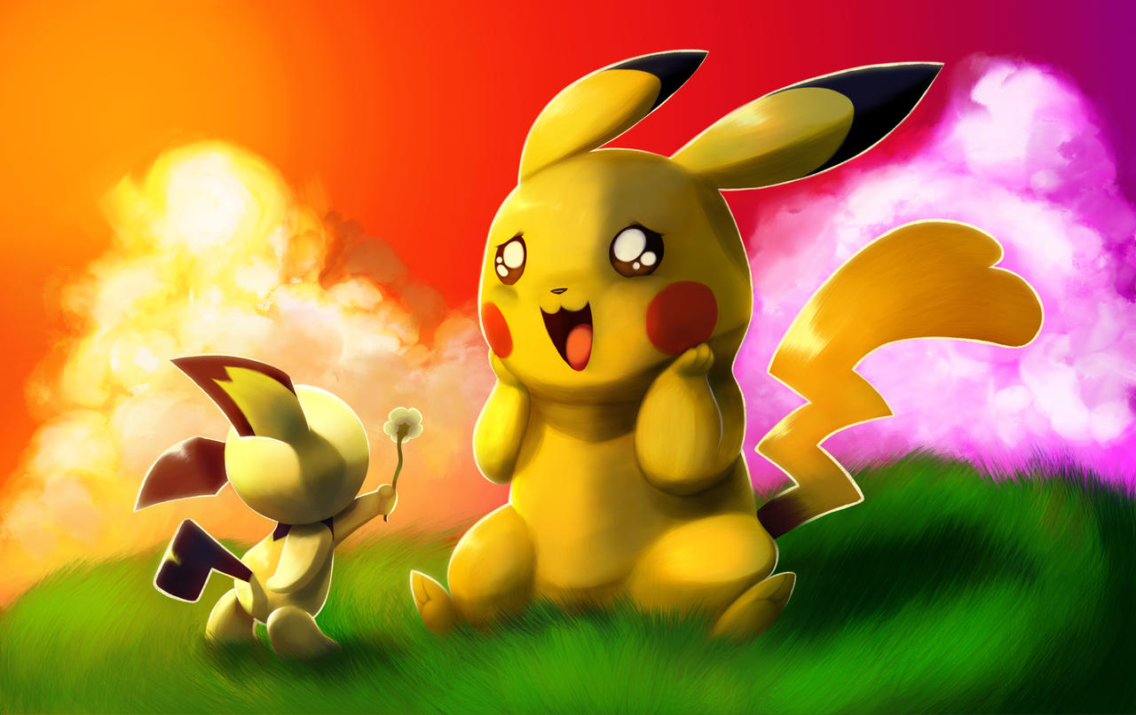 Pichu and Pikachu by TalonofWater on DeviantArt