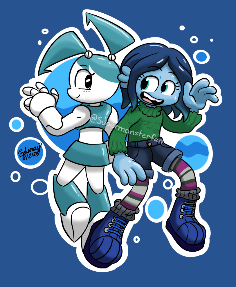 Jenny meets Ruby (with background) by Supermonsterfan on DeviantArt