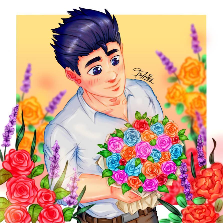 Stardew Valley Expanded Mod : Victor Got A Bouquet by 927miu on DeviantArt