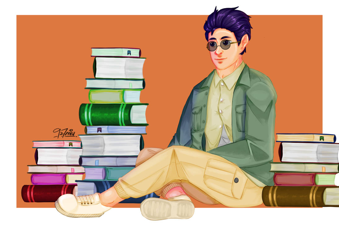 Stardew Valley Expanded Mod Victor with books by 927miu on DeviantArt