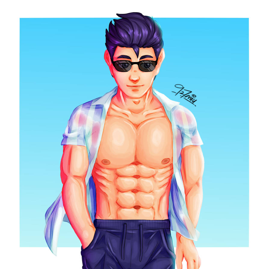 Stardew Valley Expanded Mod Victor at Beach by 927miu on DeviantArt
