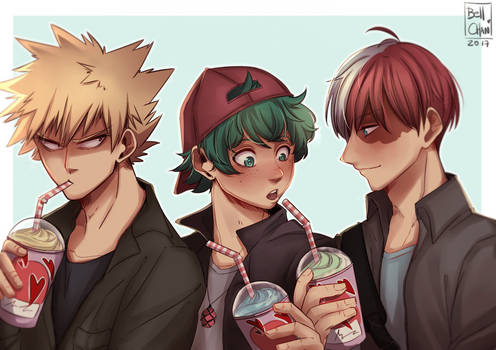 Kacchan, Deku and Todoroki (Boku no Hero Academia)