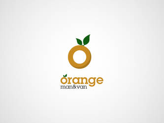 Orange Man and Van Logo