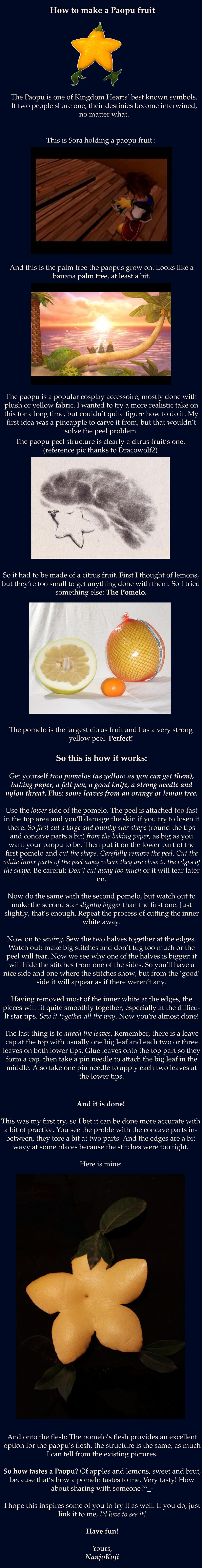 Tutorial - how to make a Paopu fruit