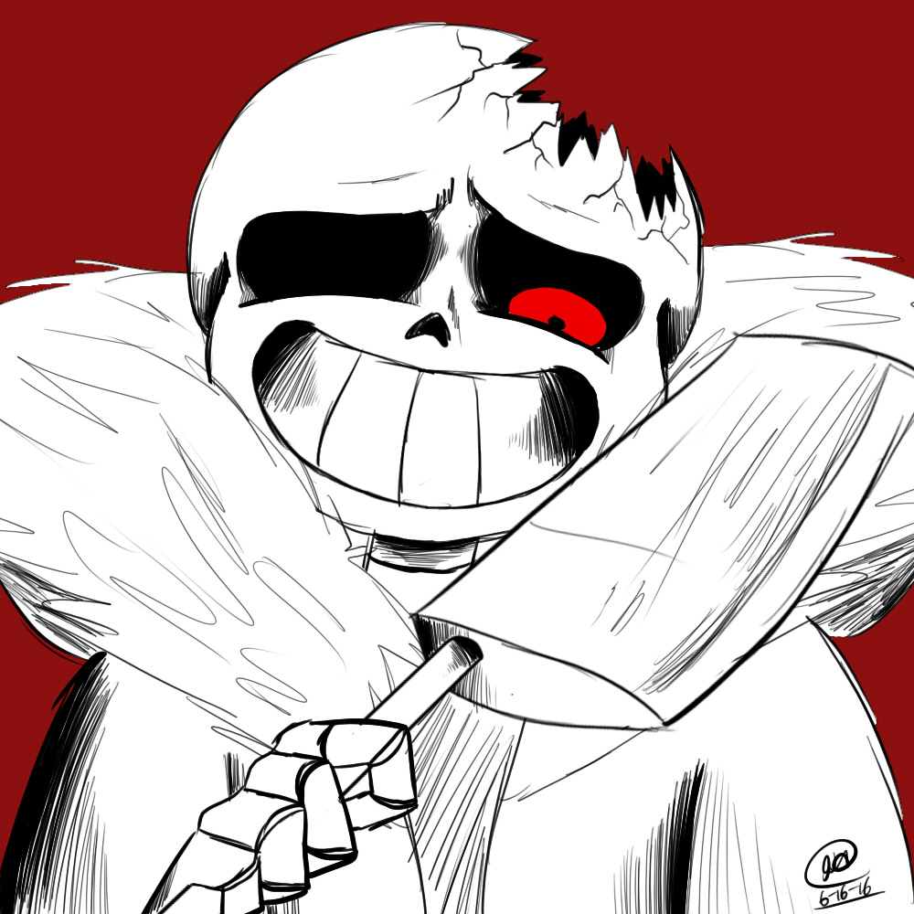 Pixilart - horror sans by Noah-the-drawer