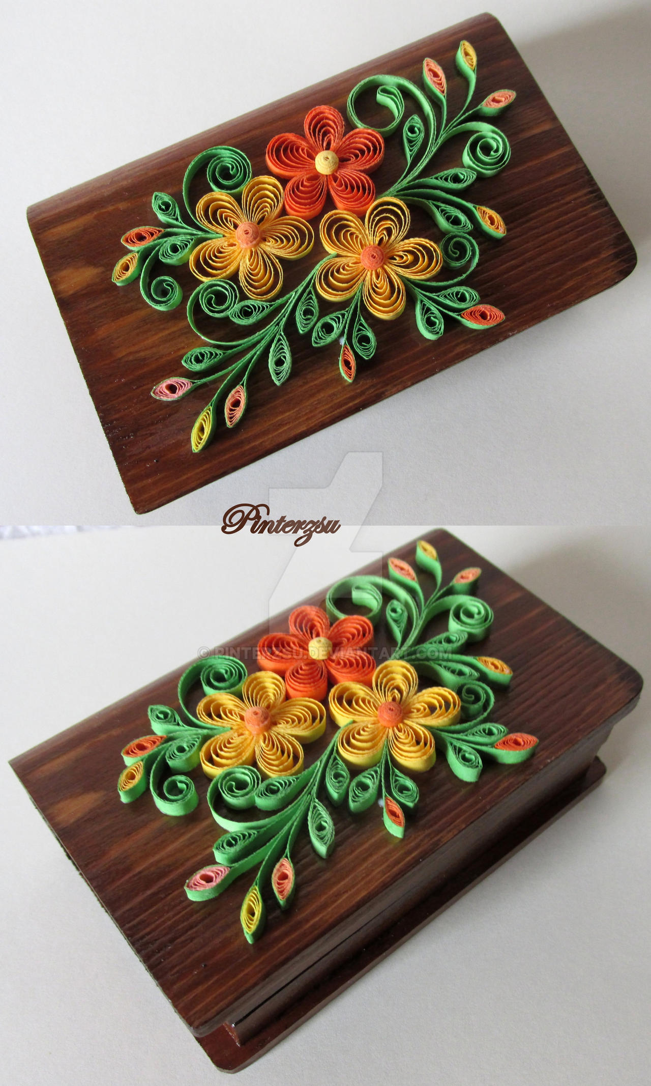 Quilled box
