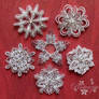 Quilled snowflakes