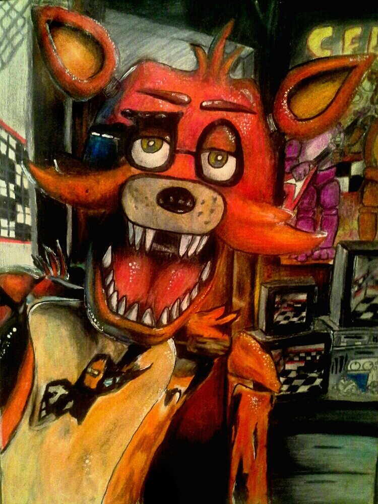 Fixed foxy  Painting, Art, Colored pencils