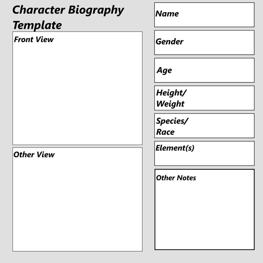 Character Biography Template by Sandstormer on DeviantArt