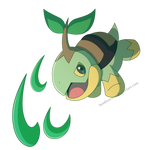 Turtwig-Razor Leaf by Sandstormer