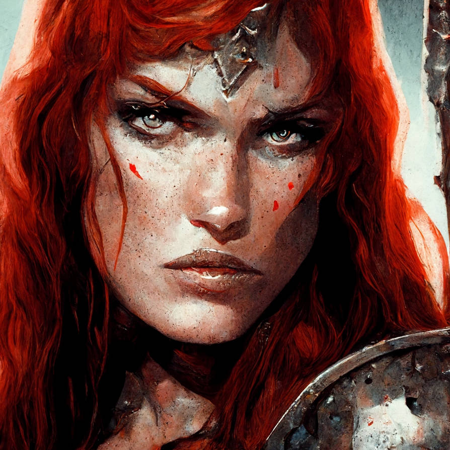 Red Sonja Portrait by PancolartJorge on DeviantArt