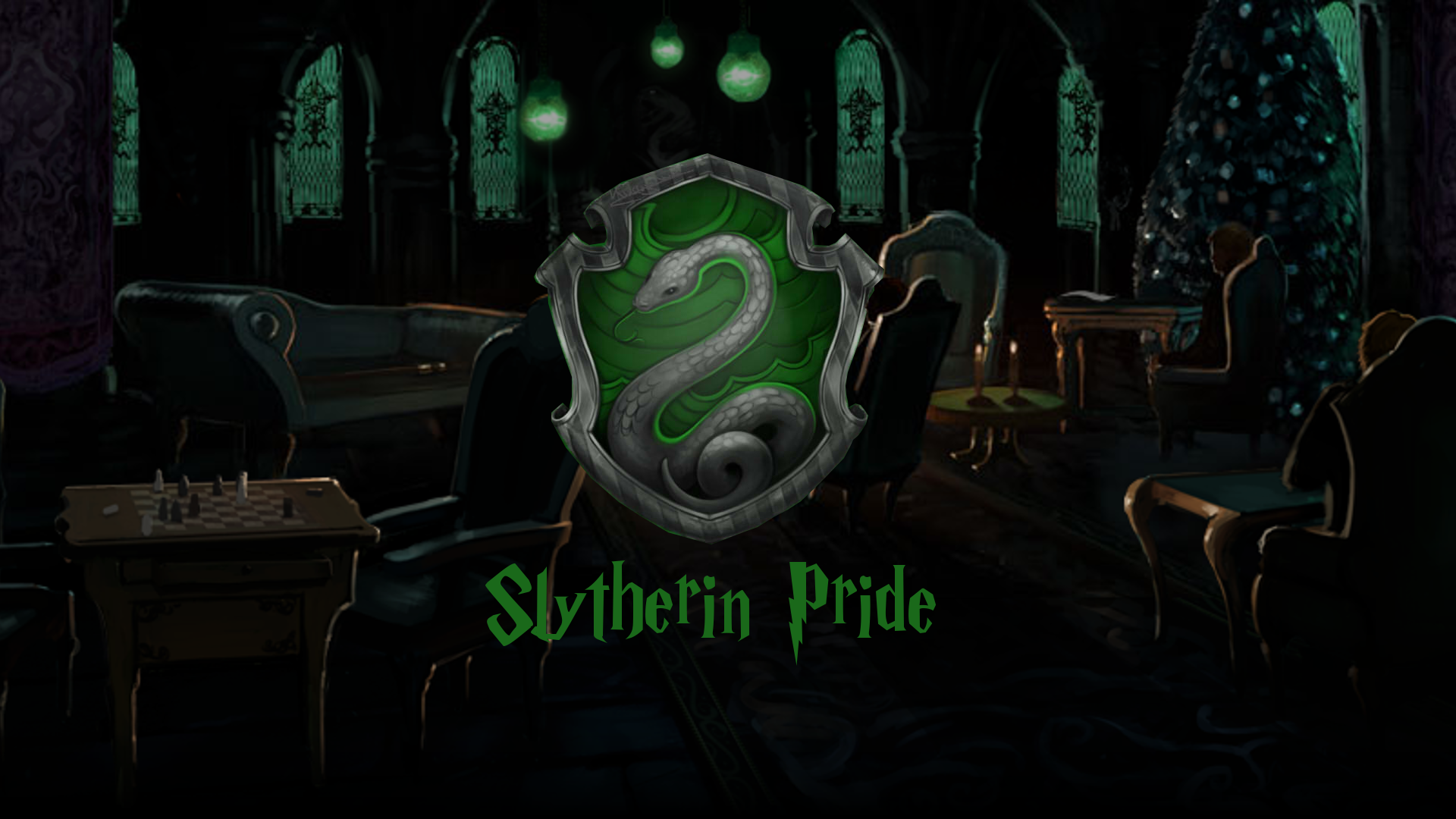 Slytherin common room wallpaper