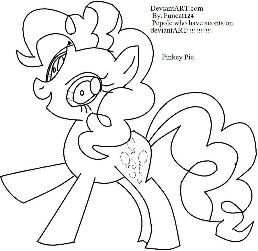 Pinkie Pie coloring page by funcat124 on DeviantArt