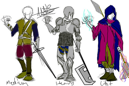 Concept art-armor and weapons-male