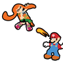 Inkling girl vs Mario