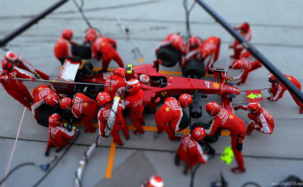F1 Ferrari (tilt shift)