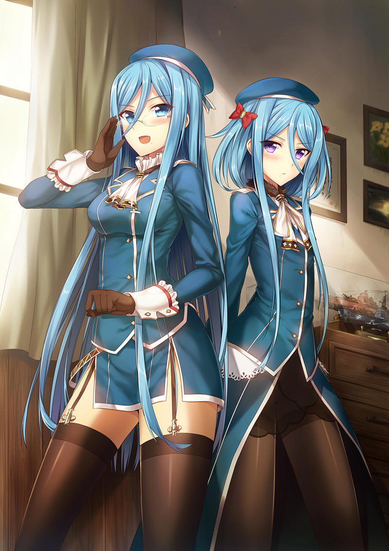 Takao and Atago (Kancolle costume v.) by Coffee-Straw-LuZi