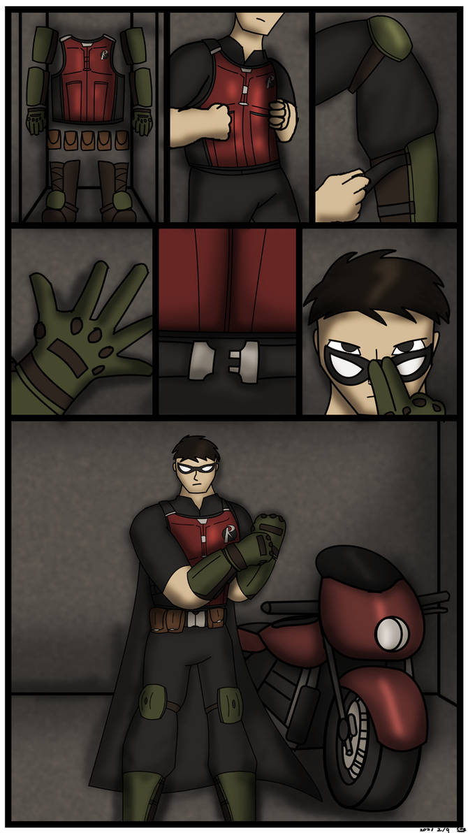Robin Comic Rugged Look Robin Suit Up comic by 99999999000 on DeviantArt