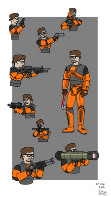 Gordon Freeman With Every Weapons (HL1998)