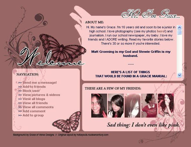 MySpace DIV Layout 1 by VerseDesigns on DeviantArt