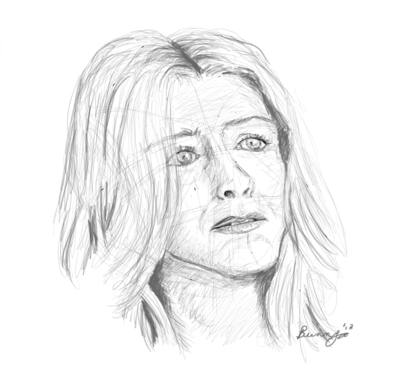 Sketch of Jennifer Aniston