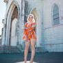 Kayla - Orange Dress, Noumea -01-