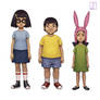 Tina, Gene, and Louise Belcher