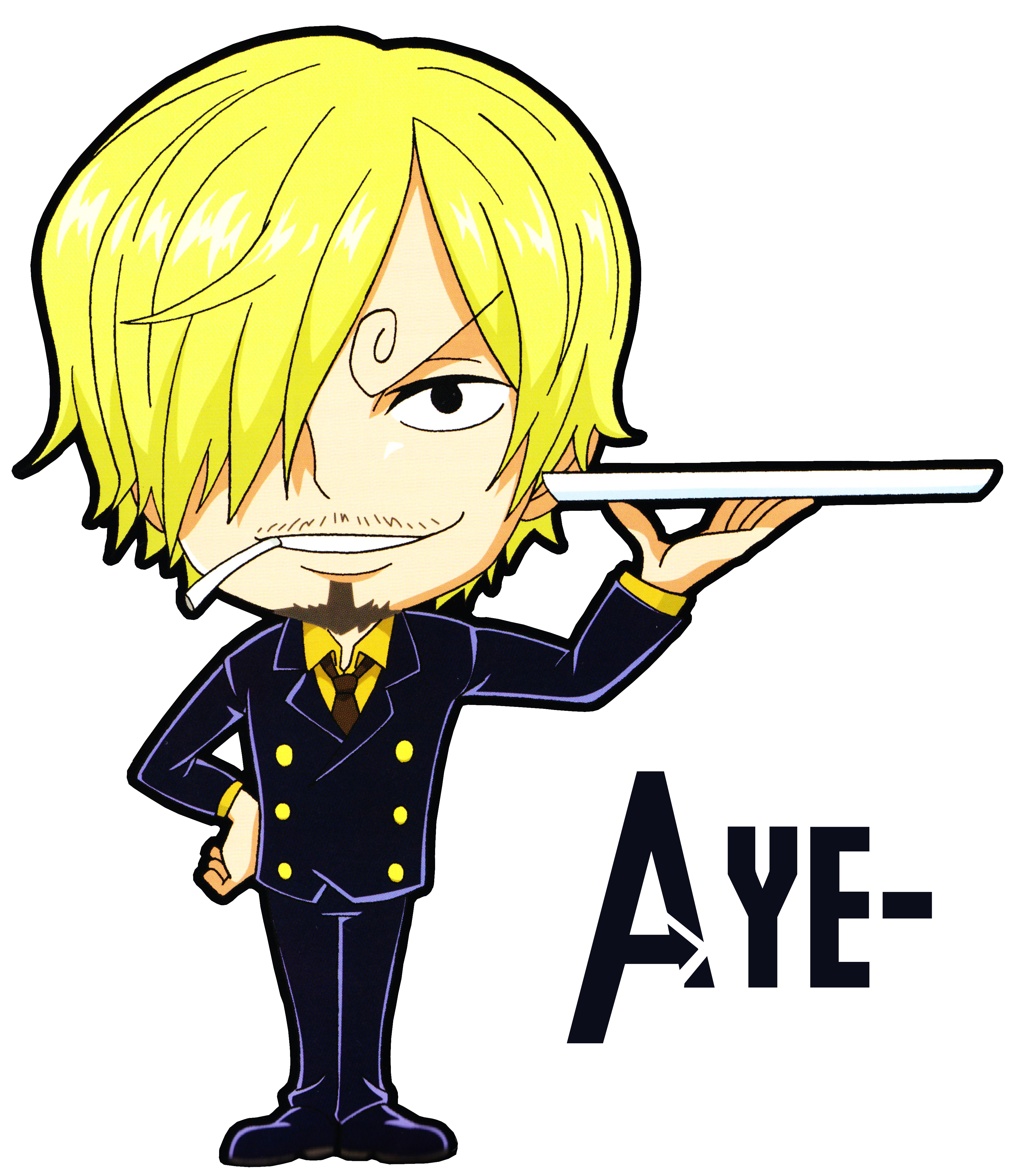 Sanji New World Chibi Render by YeYe-Chan on DeviantArt