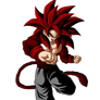 Crimson Saiyan Goku SSJ4 Dragonball AF