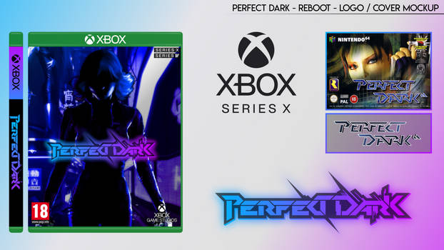 Perfect Dark / Cover Mockup + Logo / Xbox Series X
