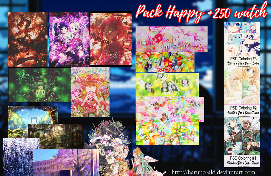 Pack happy +250 watch by Haruno-Aki