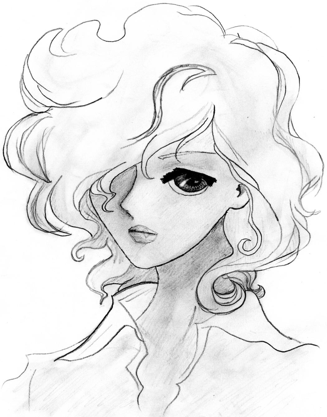  Drawing Curly Hair Sketch for Adult