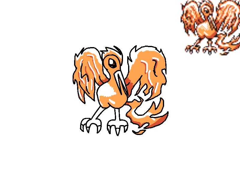 Moltres Pokemon Red Sprite Updated Colour by PixelEightArt on DeviantArt