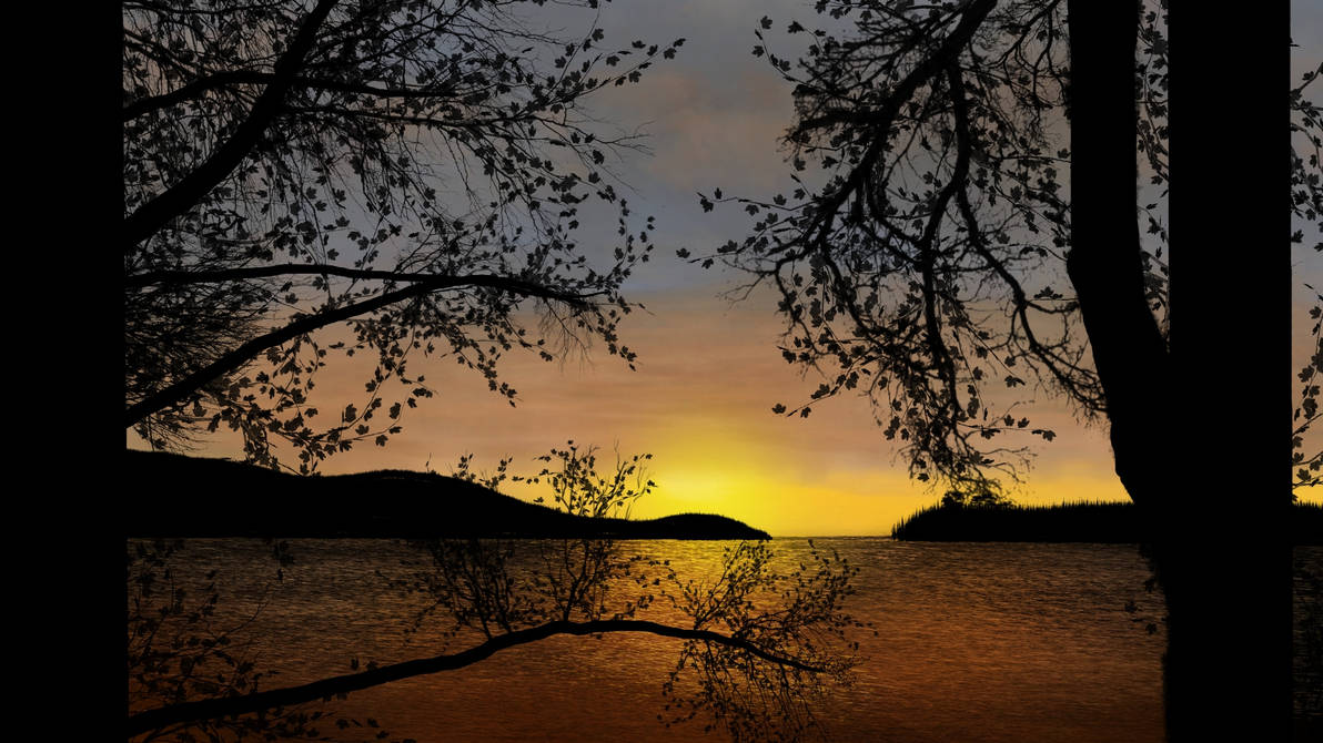 Setting Sun Trees by Scenic-Overload on DeviantArt