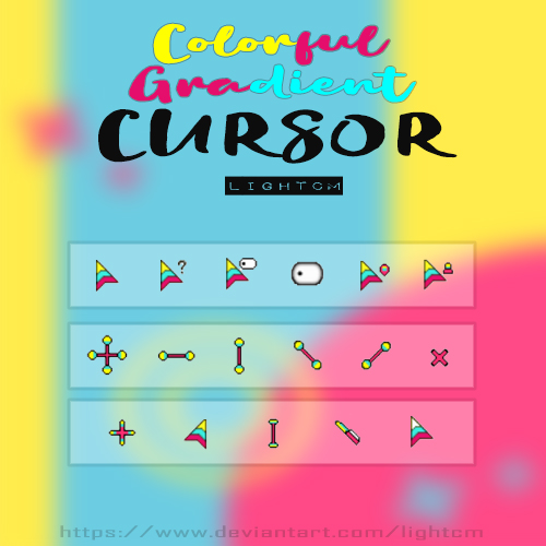 Colorful gradient Cursors by LightCm on DeviantArt
